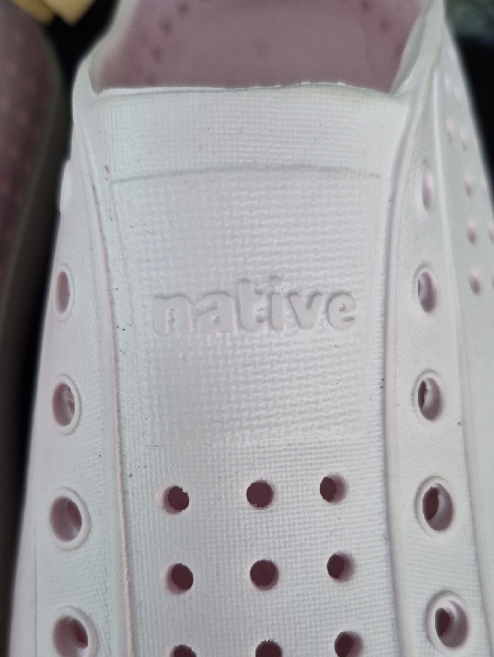 Native Kids Slip-On Water Shoes in Light Pink with White Toe - Picture 2 of 7